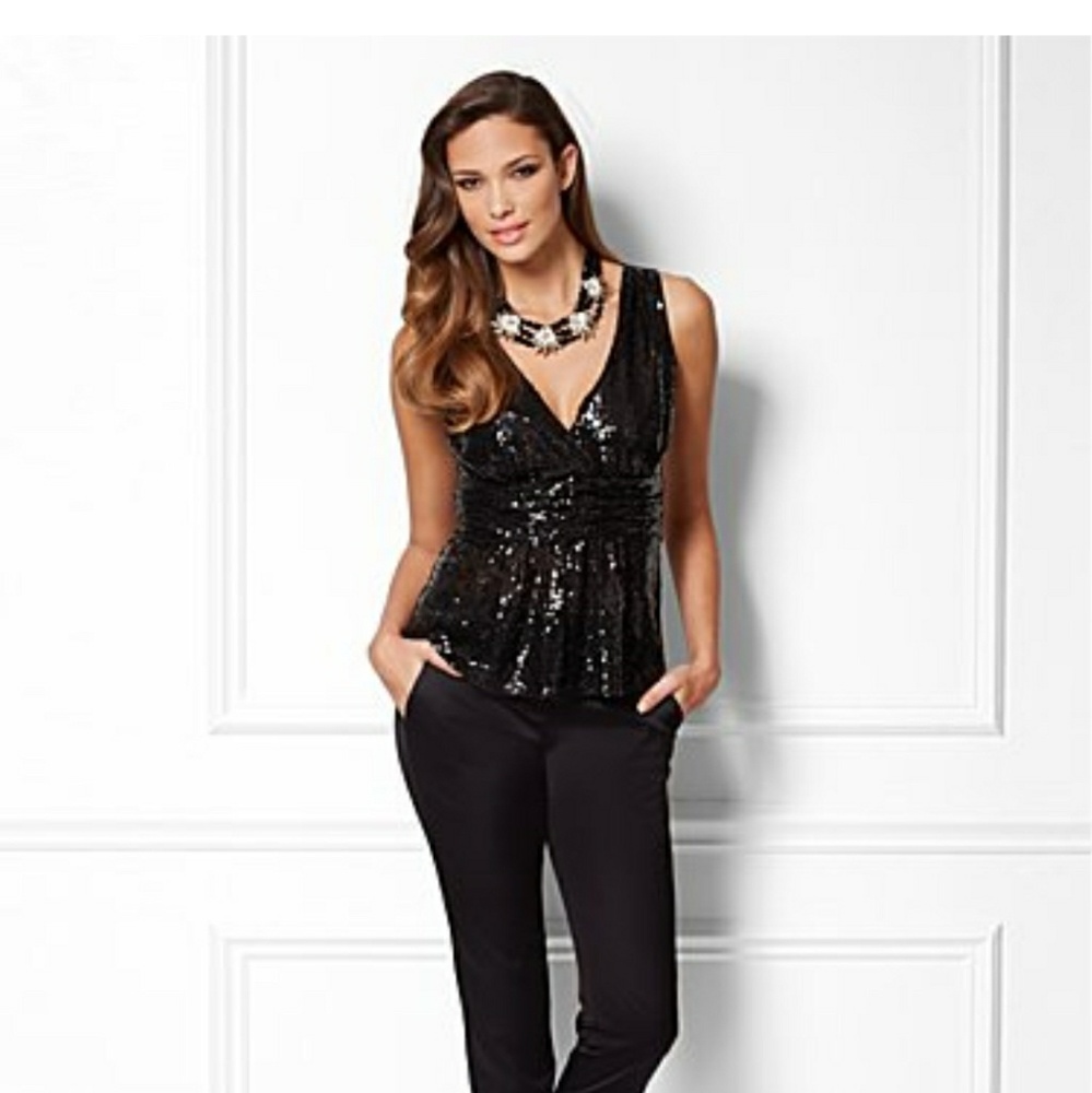 Eva Mendes Sequin Top